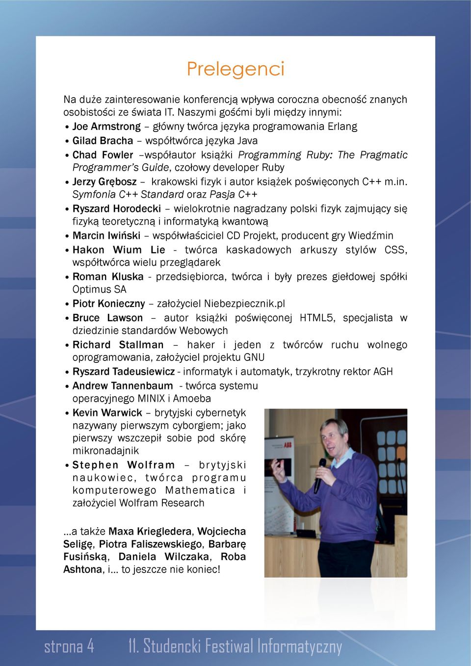 Programmer s Guide, czołowy developer Ruby Jerzy Grębosz krakowski fizyk i autor książek poświęconych C++ m.in.