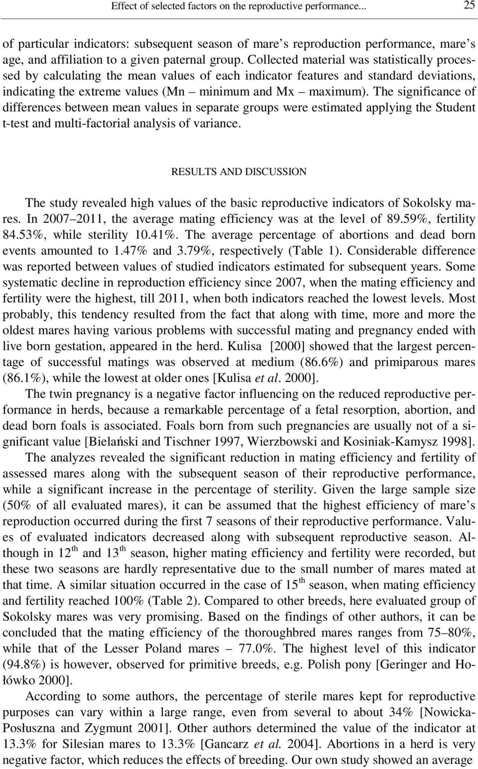 The significance of differences between mean values in separate groups were estimated applying the Student t-test and multi-factorial analysis of variance.