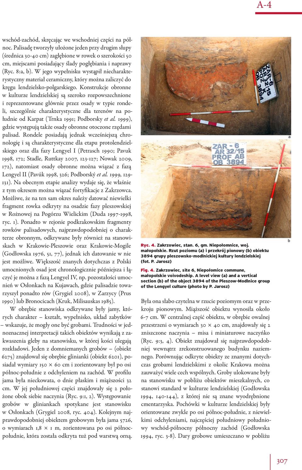 W jego wypełnisku wystąpił niecharakterystyczny materiał ceramiczny, który można zaliczyć do kręgu lendzielsko-polgarskiego.