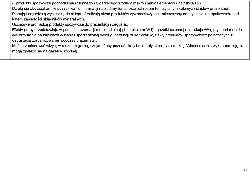 Analizują skład produktów żywnościowych zamieszczony na etykiecie lub opakowaniu pod kątem zawartości składników mineralnych.