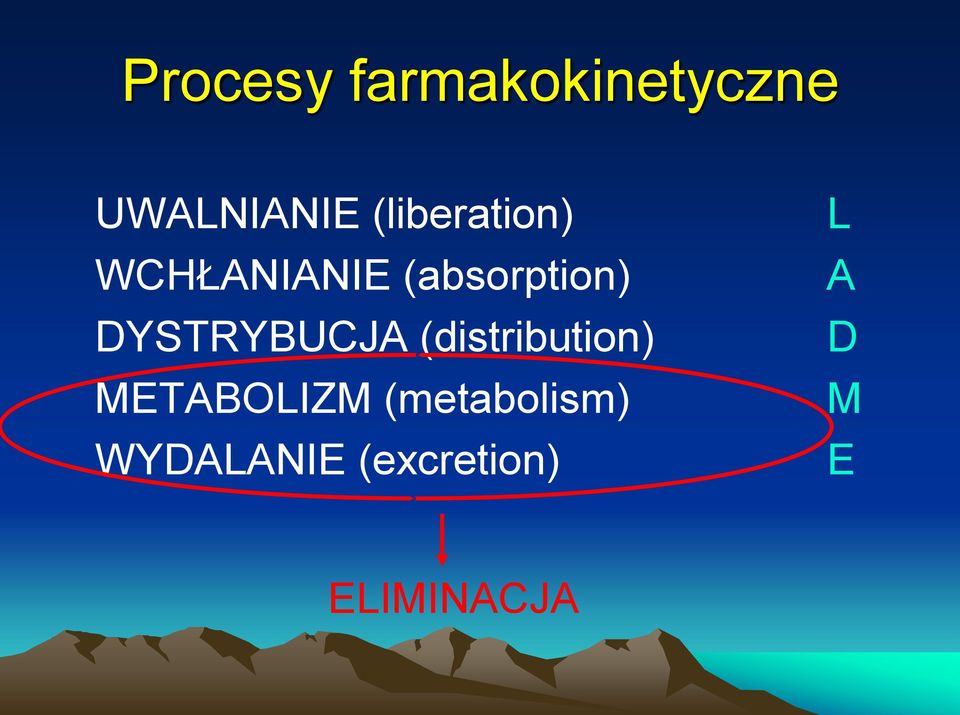 DYSTRYBUCJA (distribution) METABOLIZM