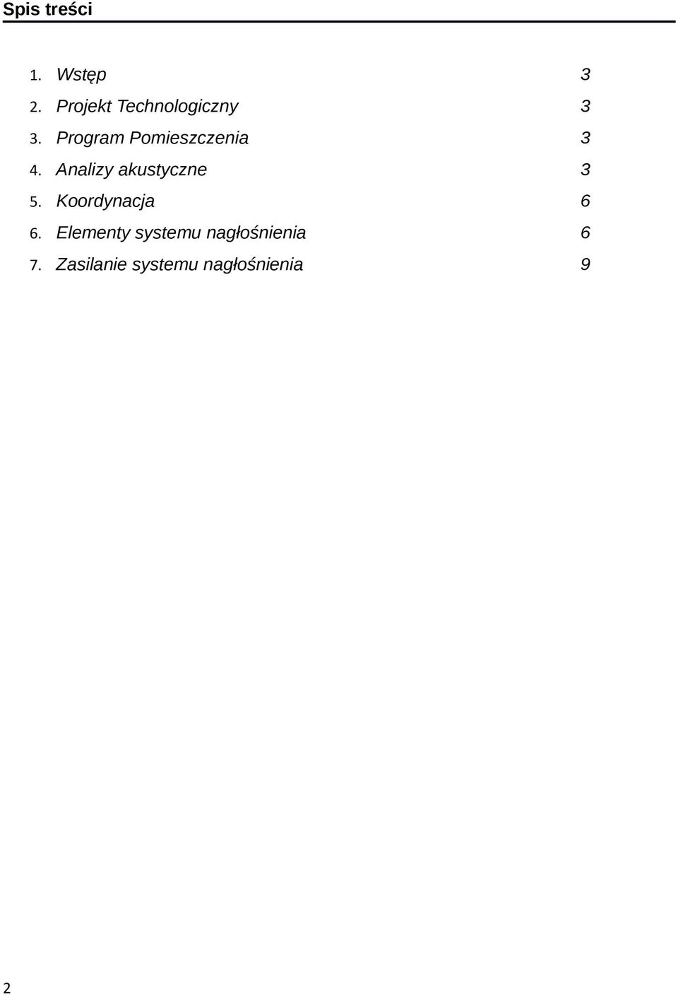 Program Pomieszczenia 3 4.