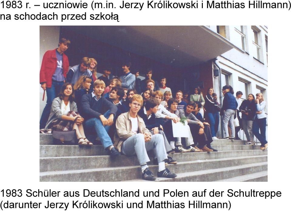 schodach przed szkołą 1983 Schüler aus