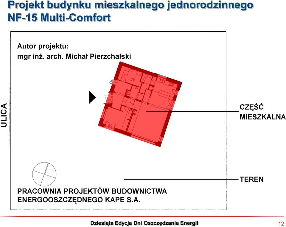 Michał Pierzchalski CZĘŚĆ MIESZKALNA PRACOWNIA PROJEKTÓW