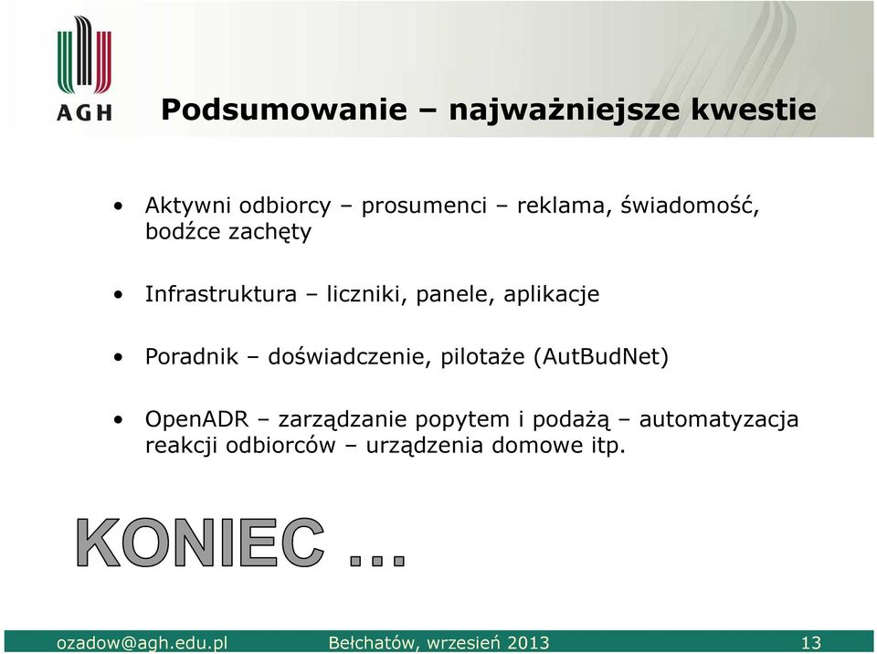 Poradnik doświadczenie, pilotaże (AutBudNet) OpenADR zarządzanie popytem i