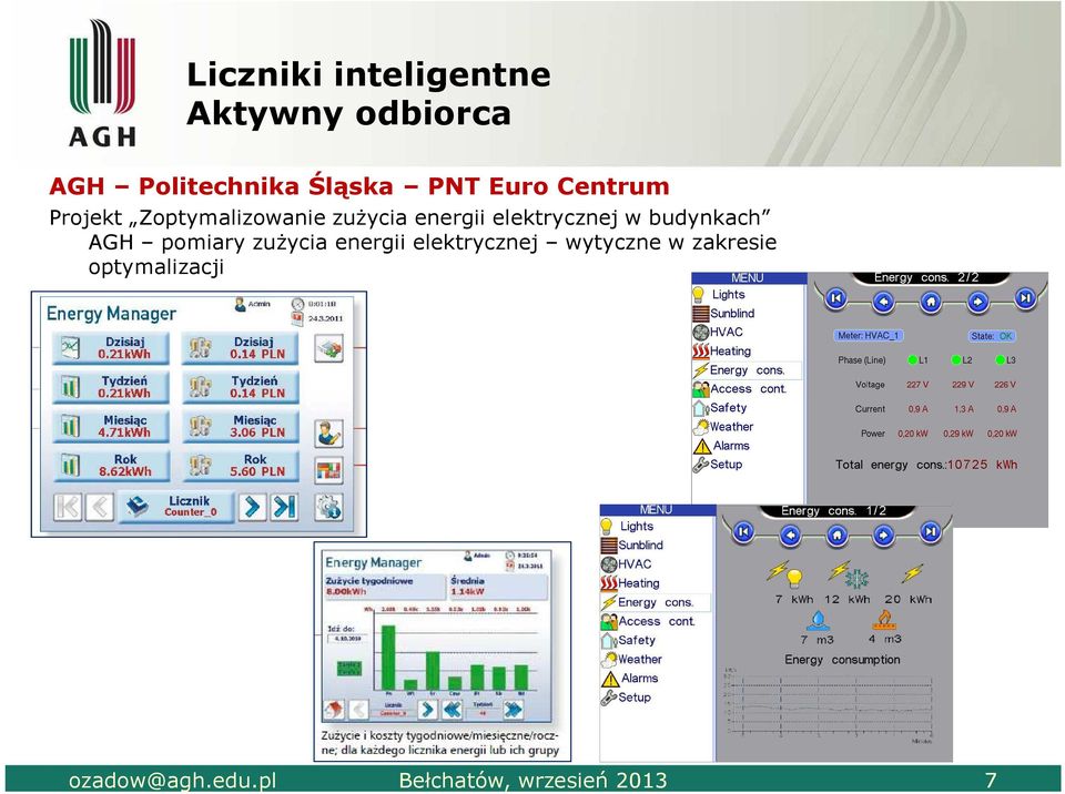 energii elektrycznej w budynkach AGH pomiary zużycia energii