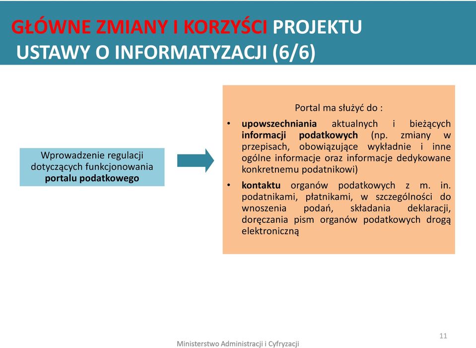 zmiany w przepisach, obowiązujące wykładnie i inne ogólne informacje oraz informacje dedykowane konkretnemu podatnikowi) kontaktu