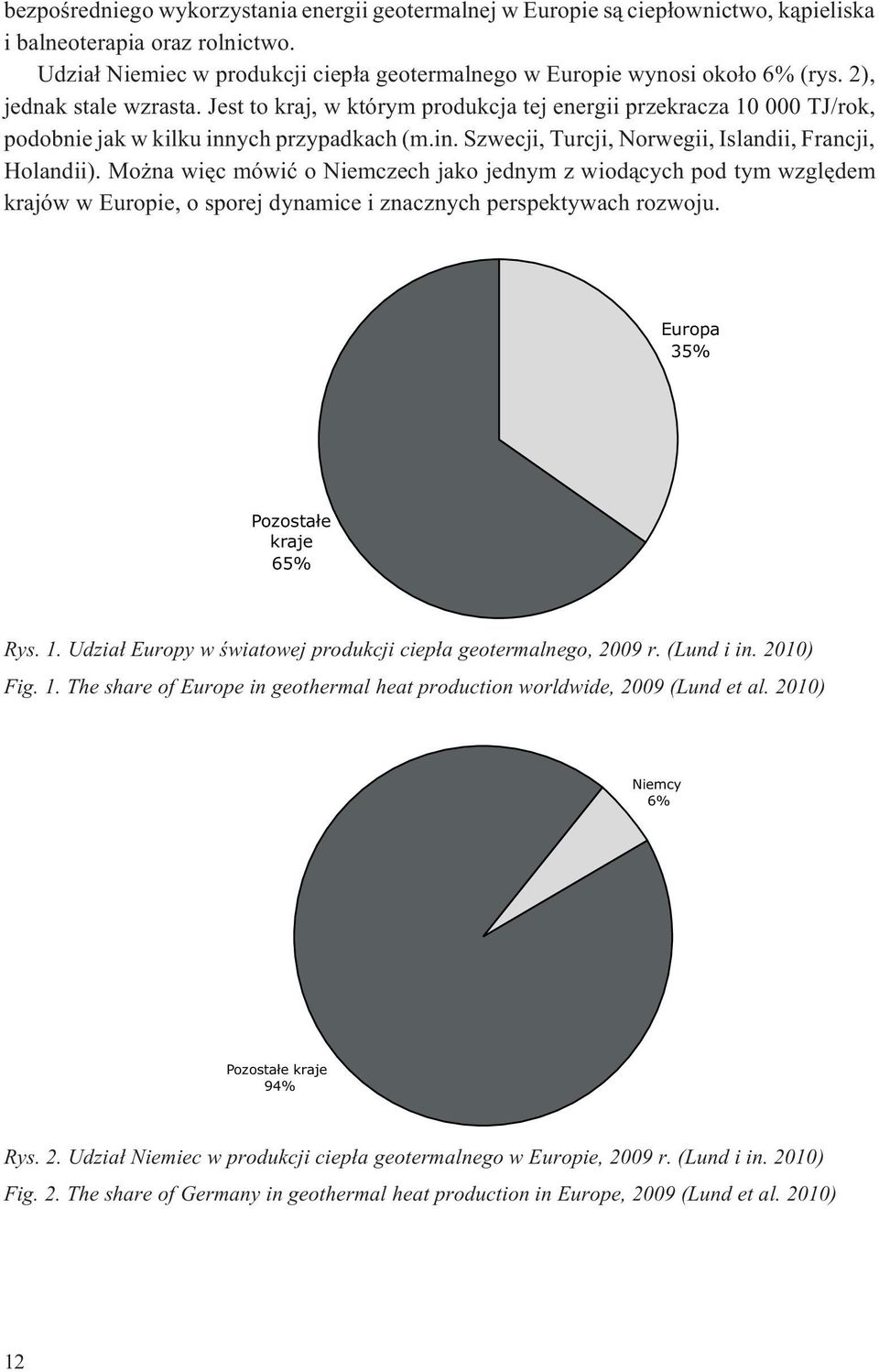 Mo na wiêc mówiæ o Niemczech jako jednym z wiod¹cych pod tym wzglêdem krajów w Europie, o sporej dynamice i znacznych perspektywach rozwoju. Europa 35% Pozosta³e kraje 65% Rys. 1.