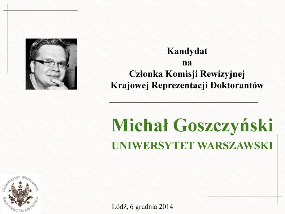 Doktorantów Michał Goszczyński