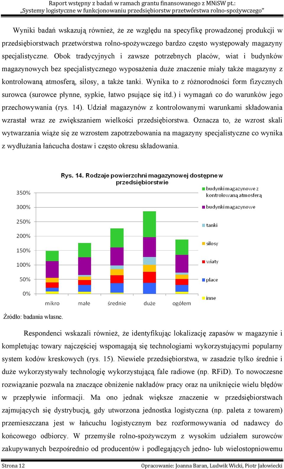 Wynika to z różnorodności form fizycznych surowca (surowce płynne, sypkie, łatwo psujące się itd.) i wymagań co do warunków jego przechowywania (rys. 14).