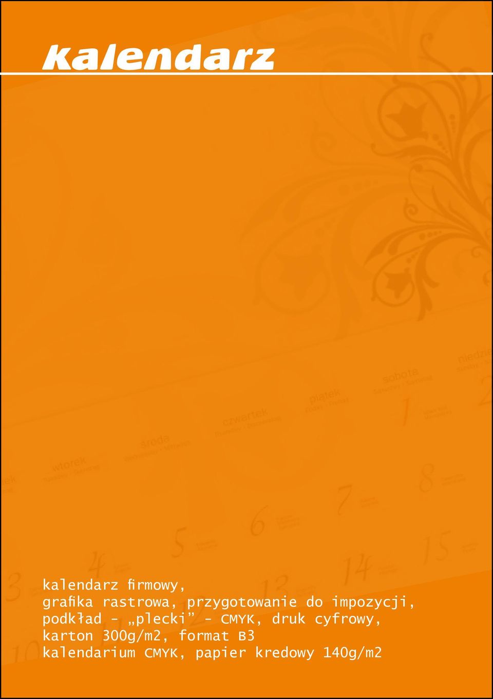 plecki - CMYK, druk cyfrowy, karton