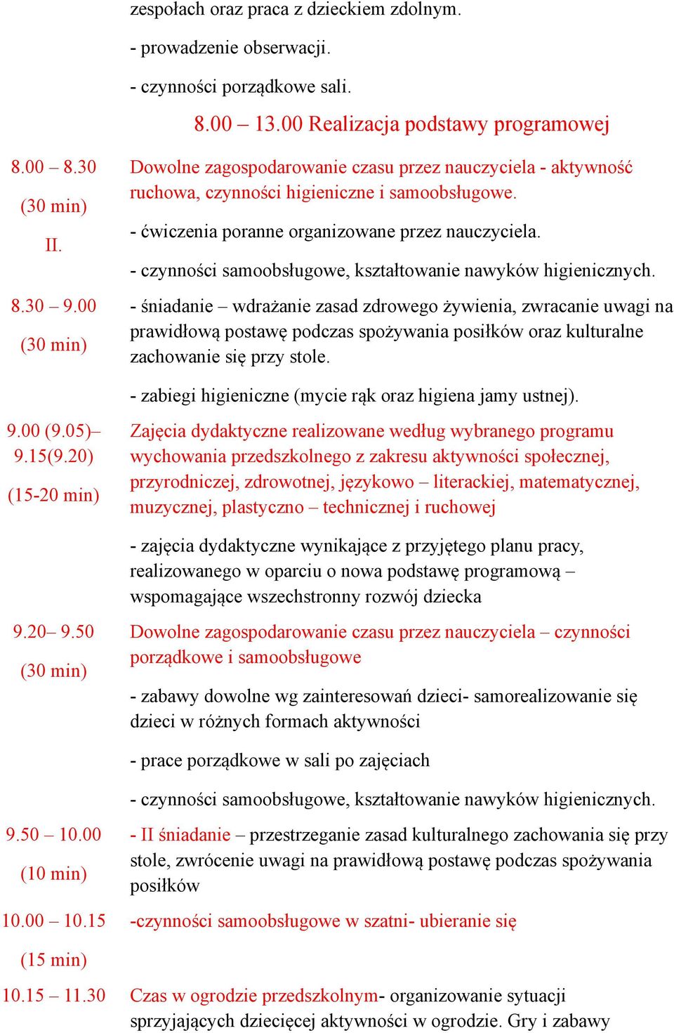 - czynności samoobsługowe, kształtowanie nawyków higienicznych.