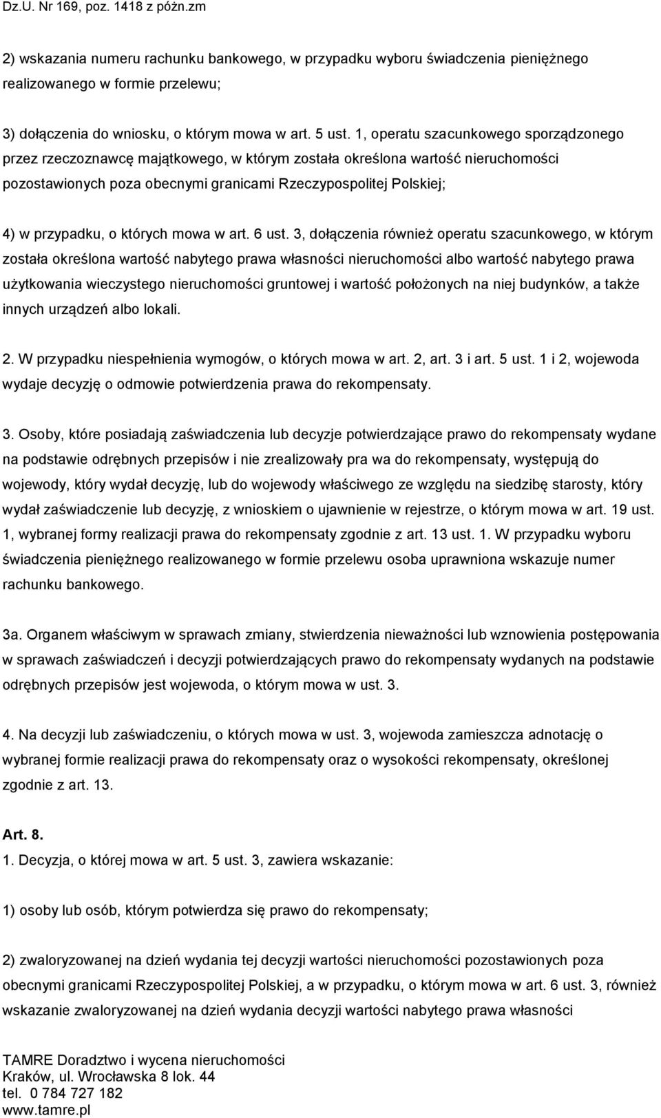 przypadku, o których mowa w art. 6 ust.