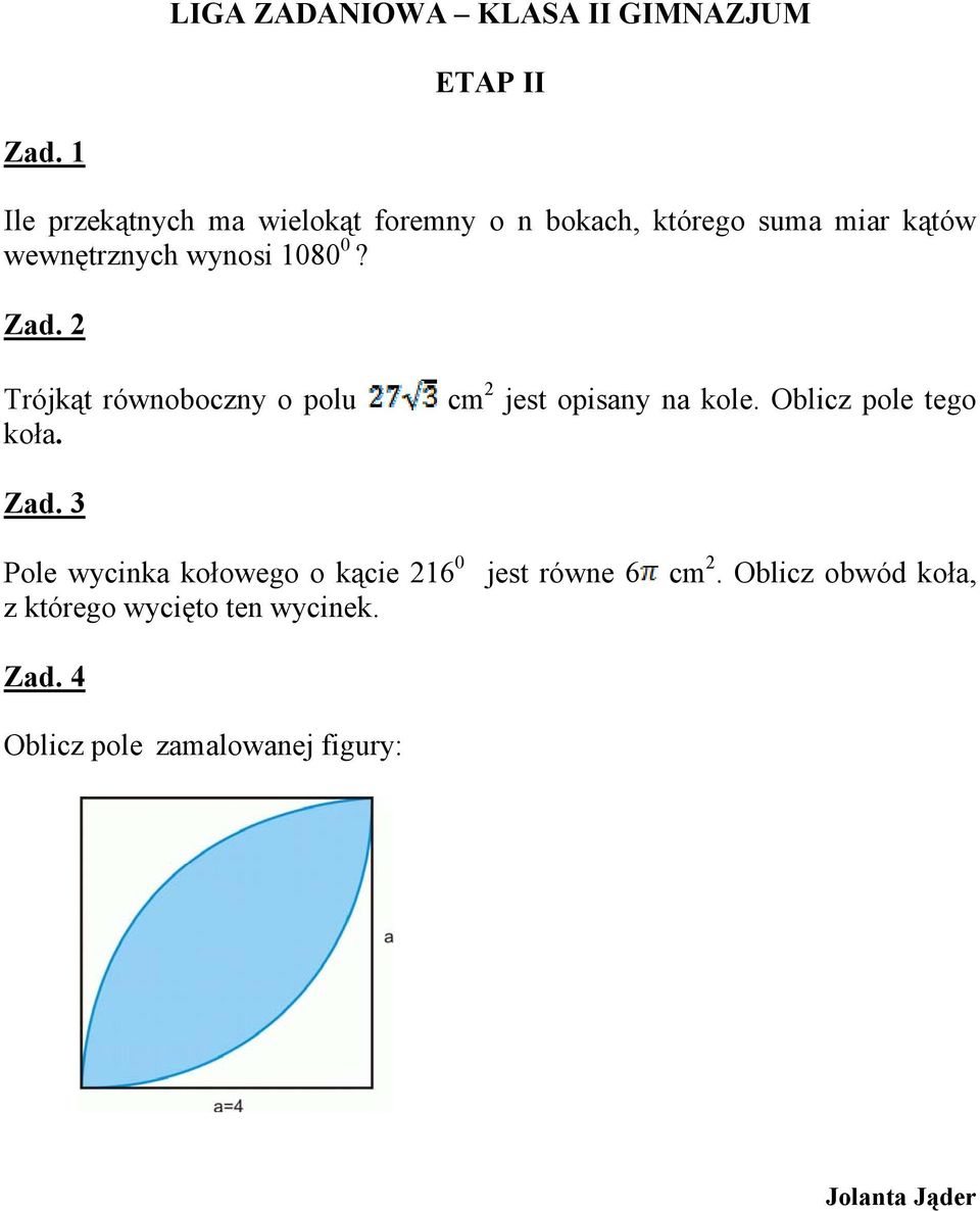 2 cm jest opisany na kole.