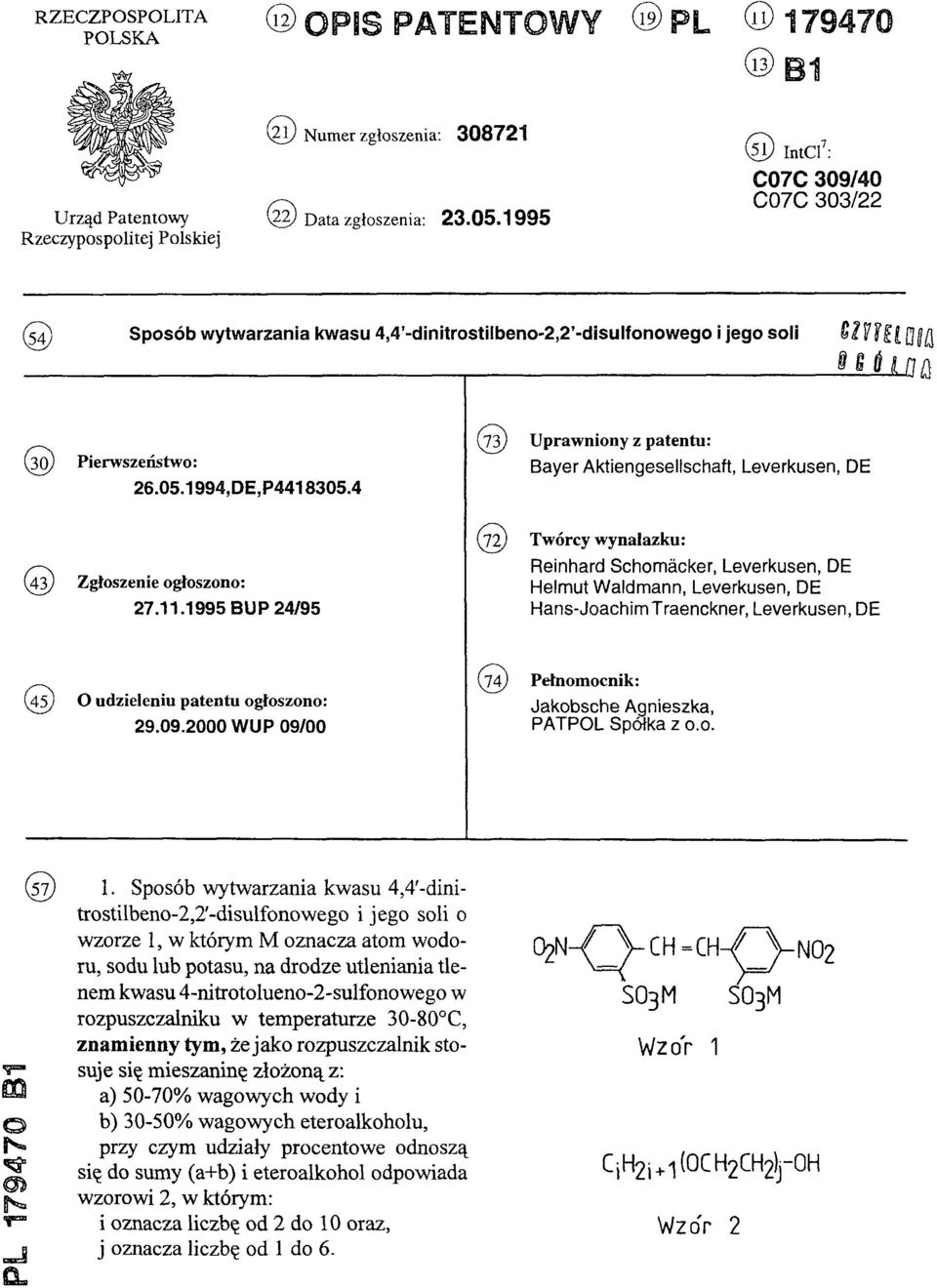 4 (73) Uprawniony z patentu: Bayer Aktiengesellschaft, Leverkusen, DE (43) Zgłoszenie ogłoszono: 27.11.