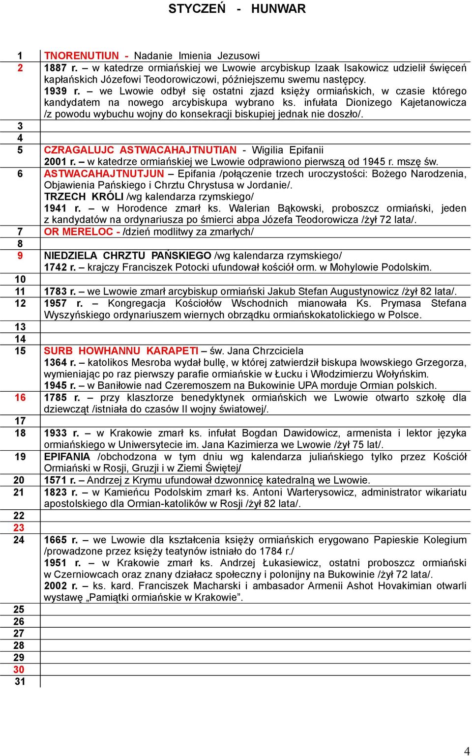 we Lwowie odbył się ostatni zjazd księży ormiańskich, w czasie którego kandydatem na nowego arcybiskupa wybrano ks.