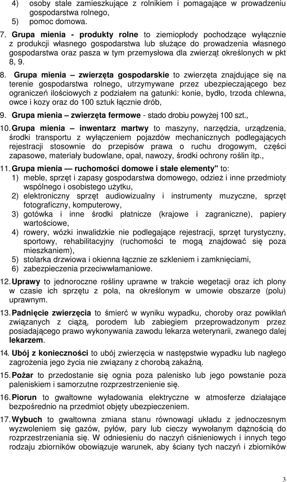 określonych w pkt 8,