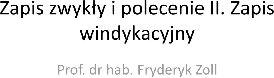 Zapis windykacyjny