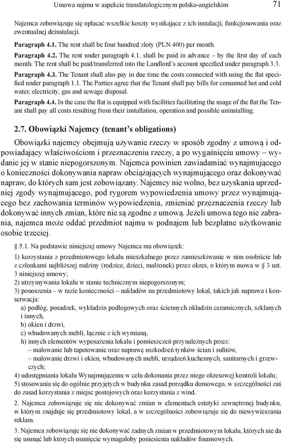 Umowa najmu w aspekcie translatologicznym polsko-angielskim - PDF Free  Download