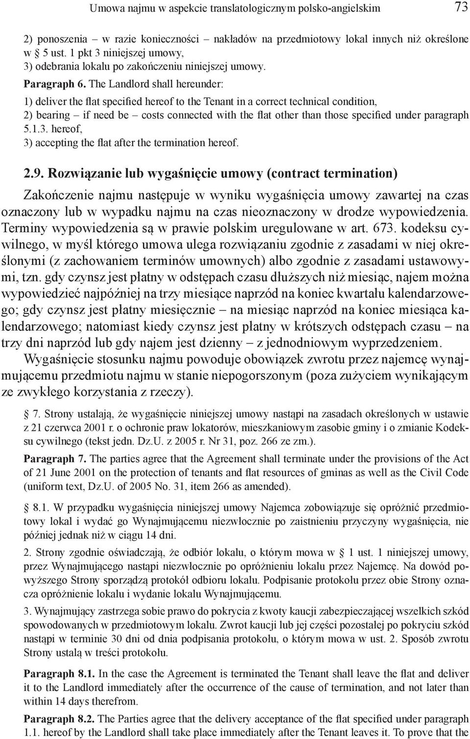 Umowa najmu w aspekcie translatologicznym polsko-angielskim - PDF Free  Download