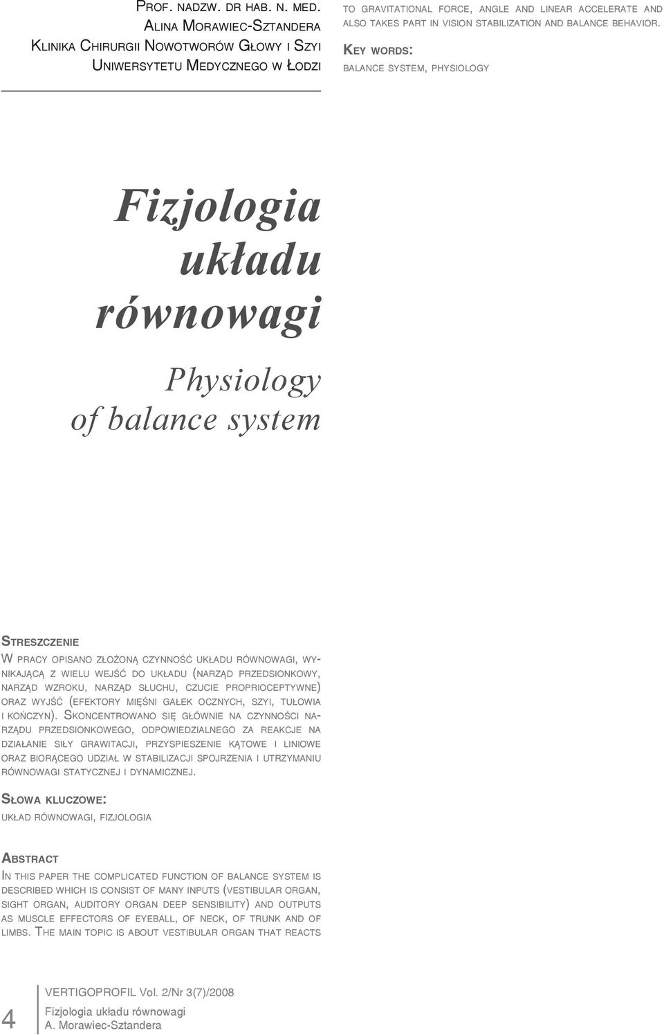 BALANCE BEHAVIOR.