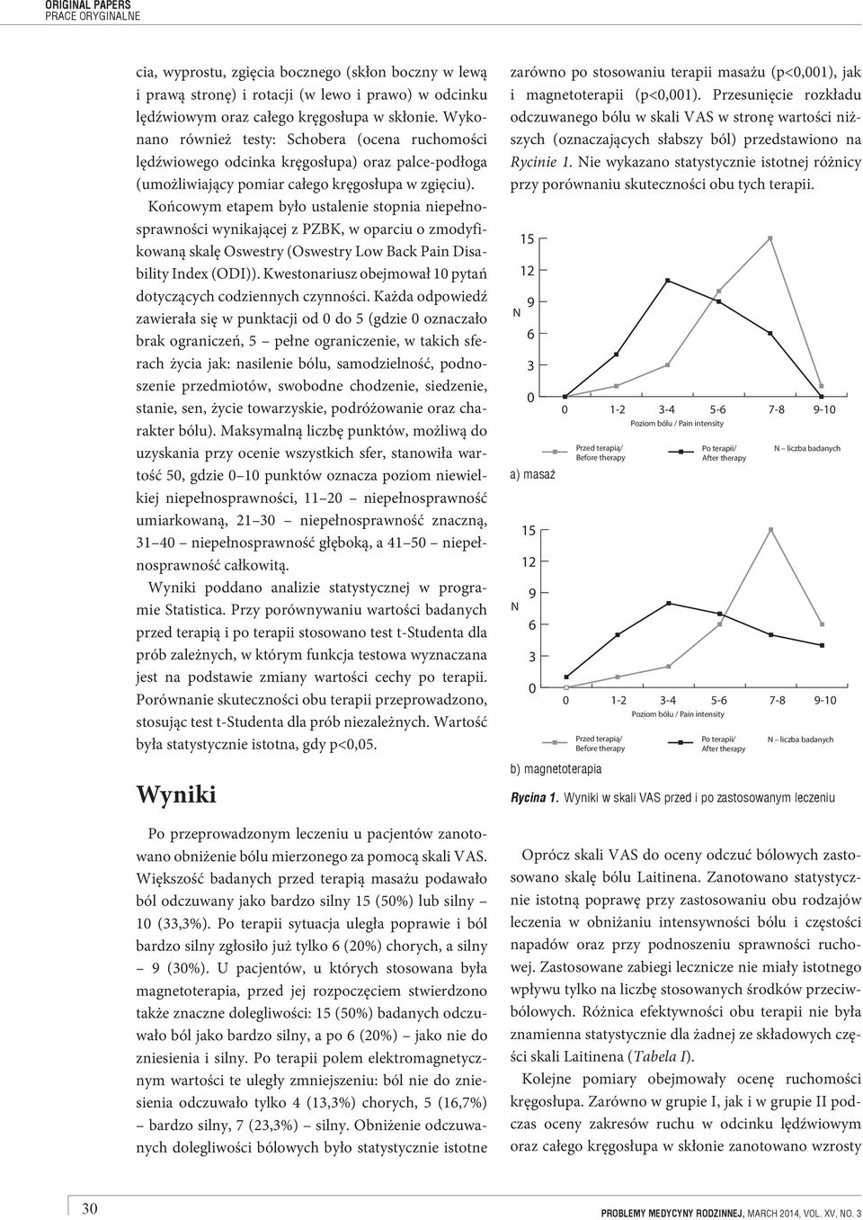Końcowym etaem było ustalenie stonia nieełnosrawności wynikającej z PZBK, w oarciu o zmodyfikowaną skalę Oswestry (Oswestry Low Back Pain Disability Index (ODI)).