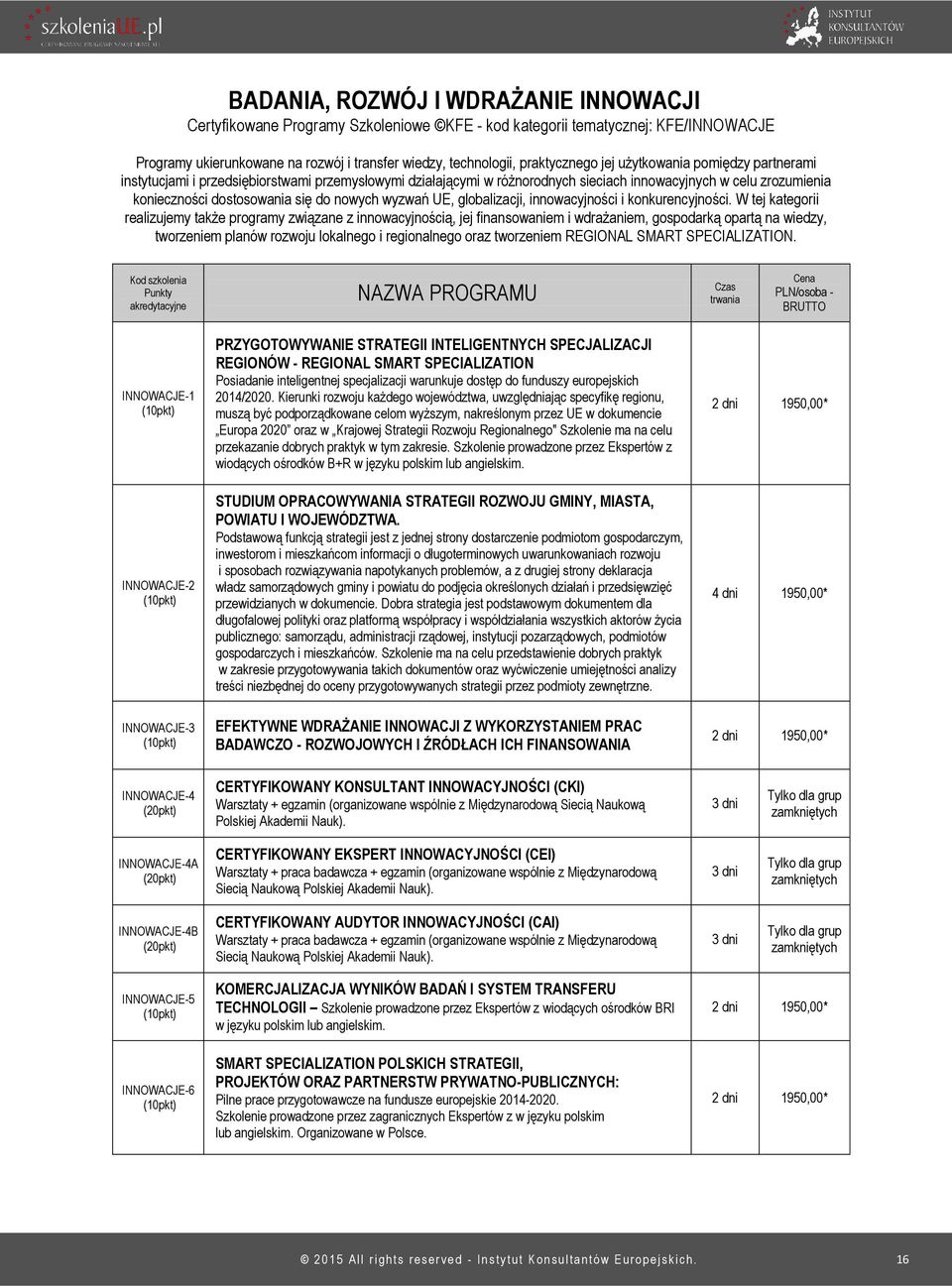 wyzwań UE, globalizacji, innowacyjności i konkurencyjności.