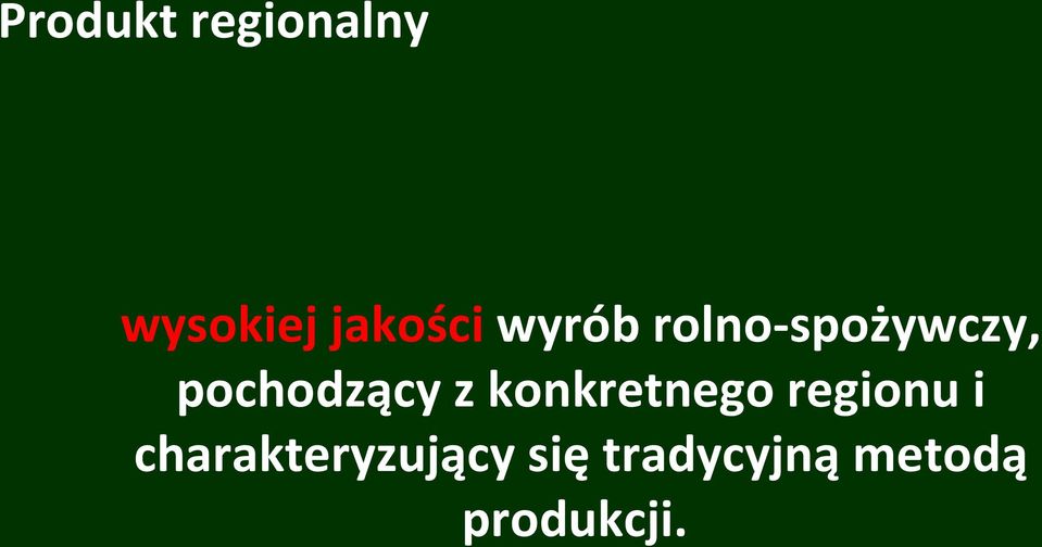 konkretnego regionu i
