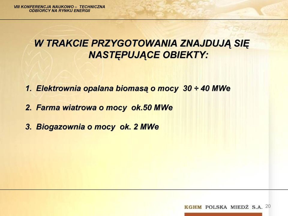 Elektrownia opalana biomasą o mocy 30 40