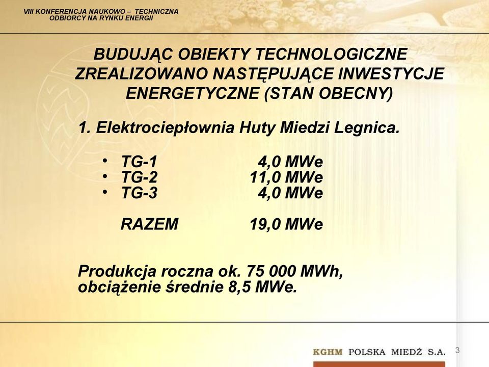 Elektrociepłownia Huty Miedzi Legnica.