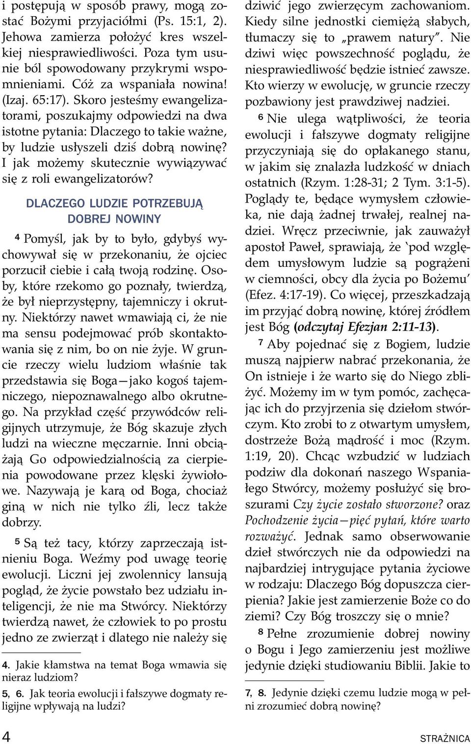 I jak mo zemy skutecznie wywi zywa c si z roli ewangelizator ow?