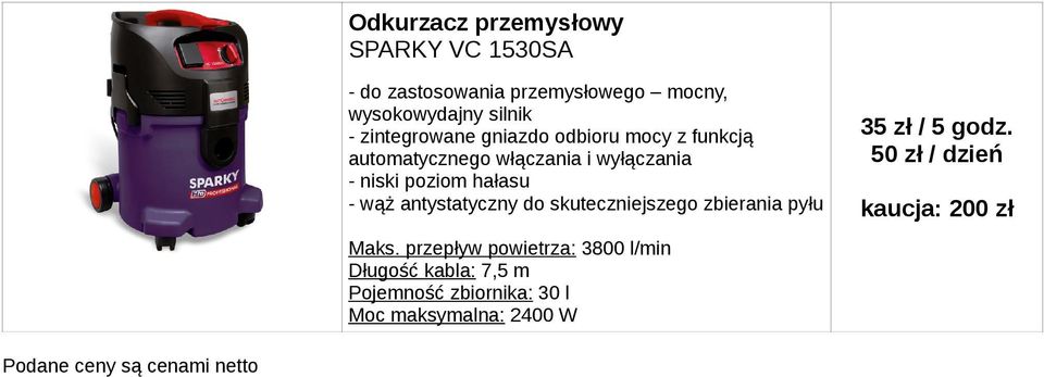 wąż antystatyczny do skuteczniejszego zbierania pyłu Maks.