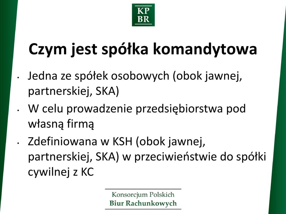 przedsiębiorstwa pod własną firmą Zdefiniowana w KSH (obok