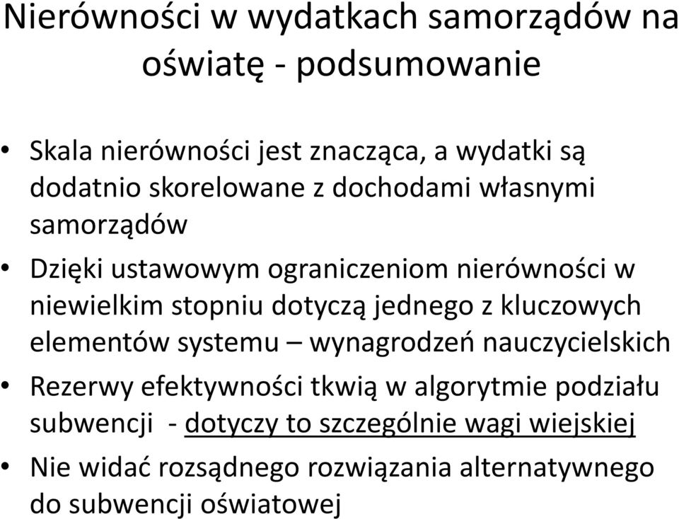 jednego z kluczowych elementów systemu wynagrodzeń nauczycielskich Rezerwy efektywności tkwią w algorytmie podziału