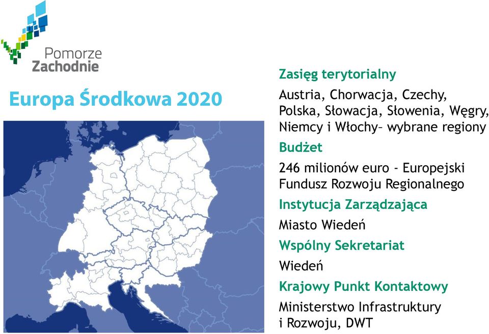 Fundusz Rozwoju Regionalnego Instytucja Zarządzająca Miasto Wiedeń Wspólny