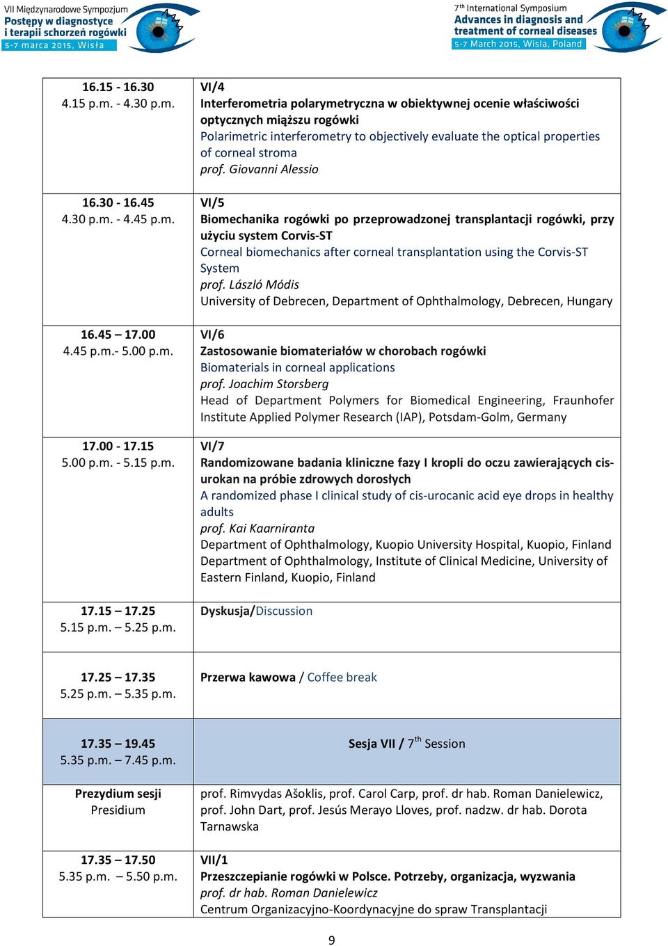 16.30-16.45 4.30 p.m.