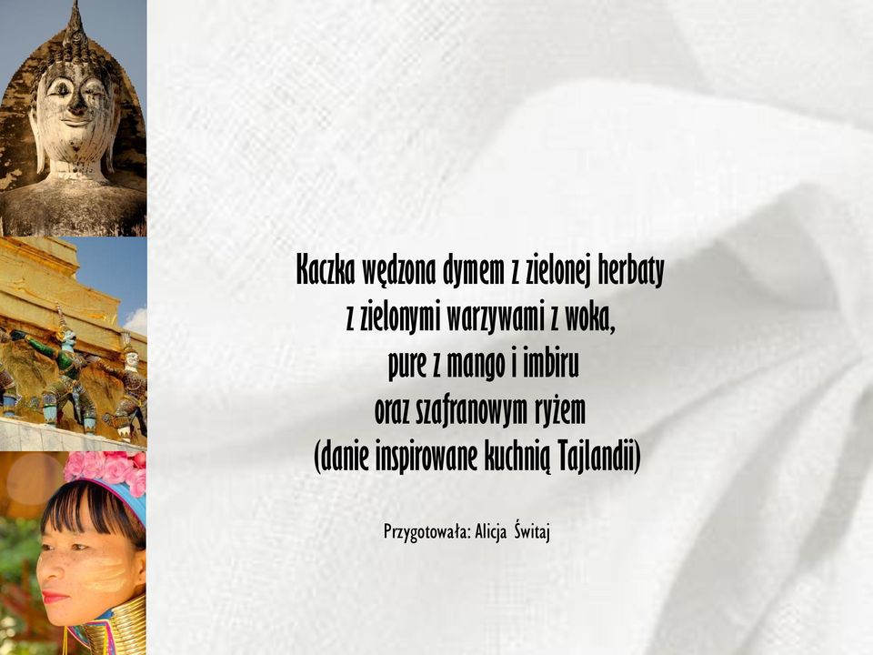 imbiru oraz szafranowym ryżem (danie