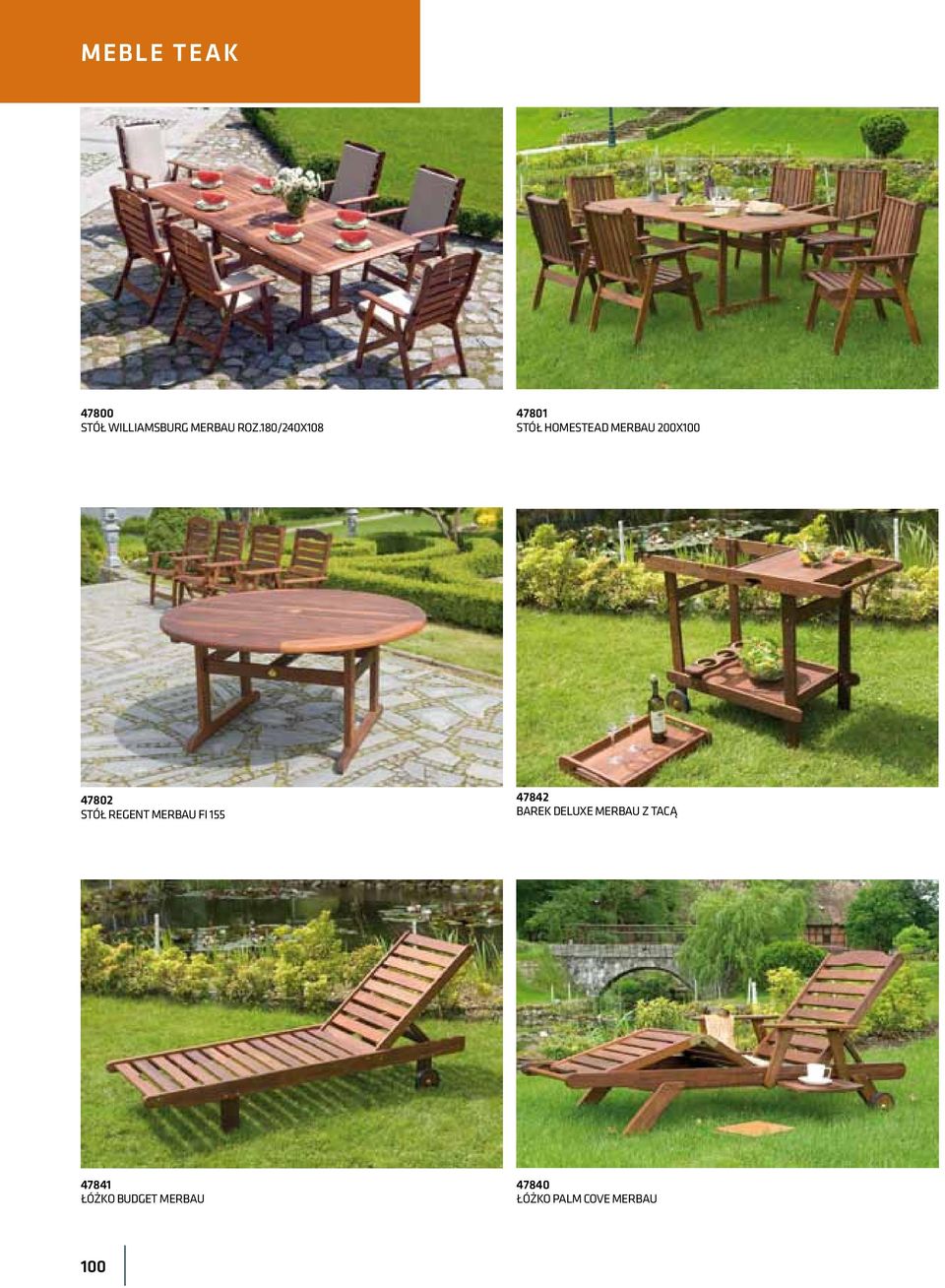 STÓŁ REGENT MERBAU FI 155 47842 BAREK DELUXE MERBAU Z