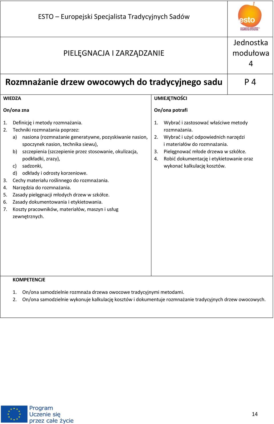 c) sadzonki, d) odkłady i odrosty korzeniowe. 3. Cechy materiału roślinnego do rozmnażania. 4. Narzędzia do rozmnażania. 5. Zasady pielęgnacji młodych drzew w szkółce. 6.