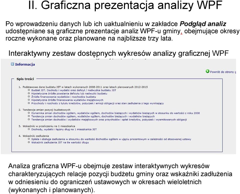 Interaktywny zestaw dostępnych wykresów analizy graficznej WPF Analiza graficzna WPF-u obejmuje zestaw interaktywnych wykresów