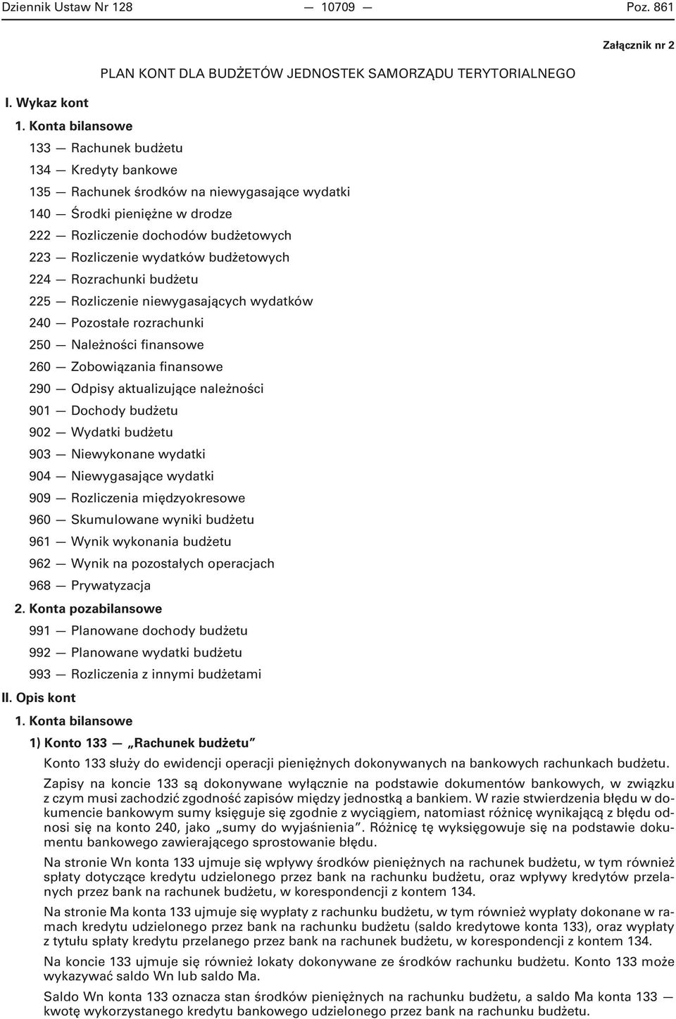 budżetowych 224 Rozrachunki budżetu 225 Rozliczenie niewygasających wydatków 240 Pozostałe rozrachunki 250 Należności finansowe 260 Zobowiązania finansowe 290 Odpisy aktualizujące należności 901