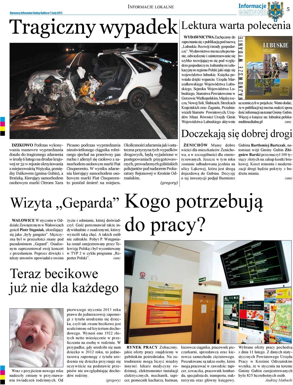Kierujący samochodem osobowym marki Citroen Xara Picasso podczas wyprzedzania nieoświetlonego ciągnika rolniczego zjechał na przeciwny pas ruchu i zderzył się czołowo z samochodem osobowym marki Fiat