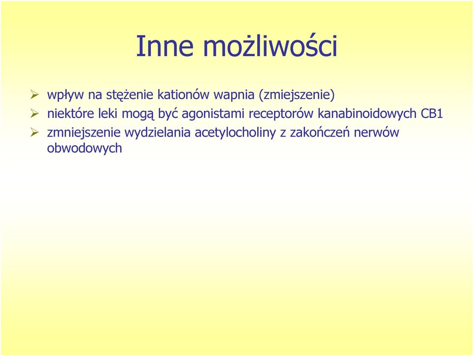 receptorów kanabinoidowych CB1 zmniejszenie