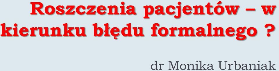 kierunku błędu