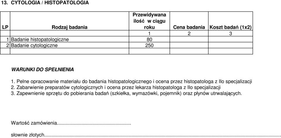 Zabarwienie preparatów cytologicznych i ocena przez lekarza histopatologa z IIo specjalizacji 3.