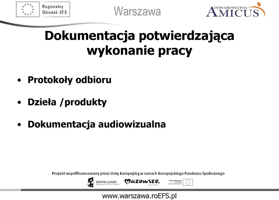 pracy Protokoły odbioru