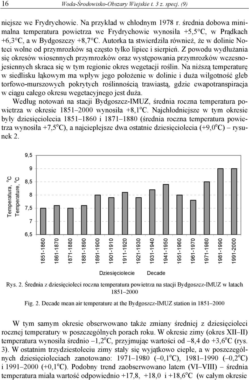 Autorka ta stwierdziła również, że w dolinie Noteci wolne od przymrozków są często tylko lipiec i sierpień.