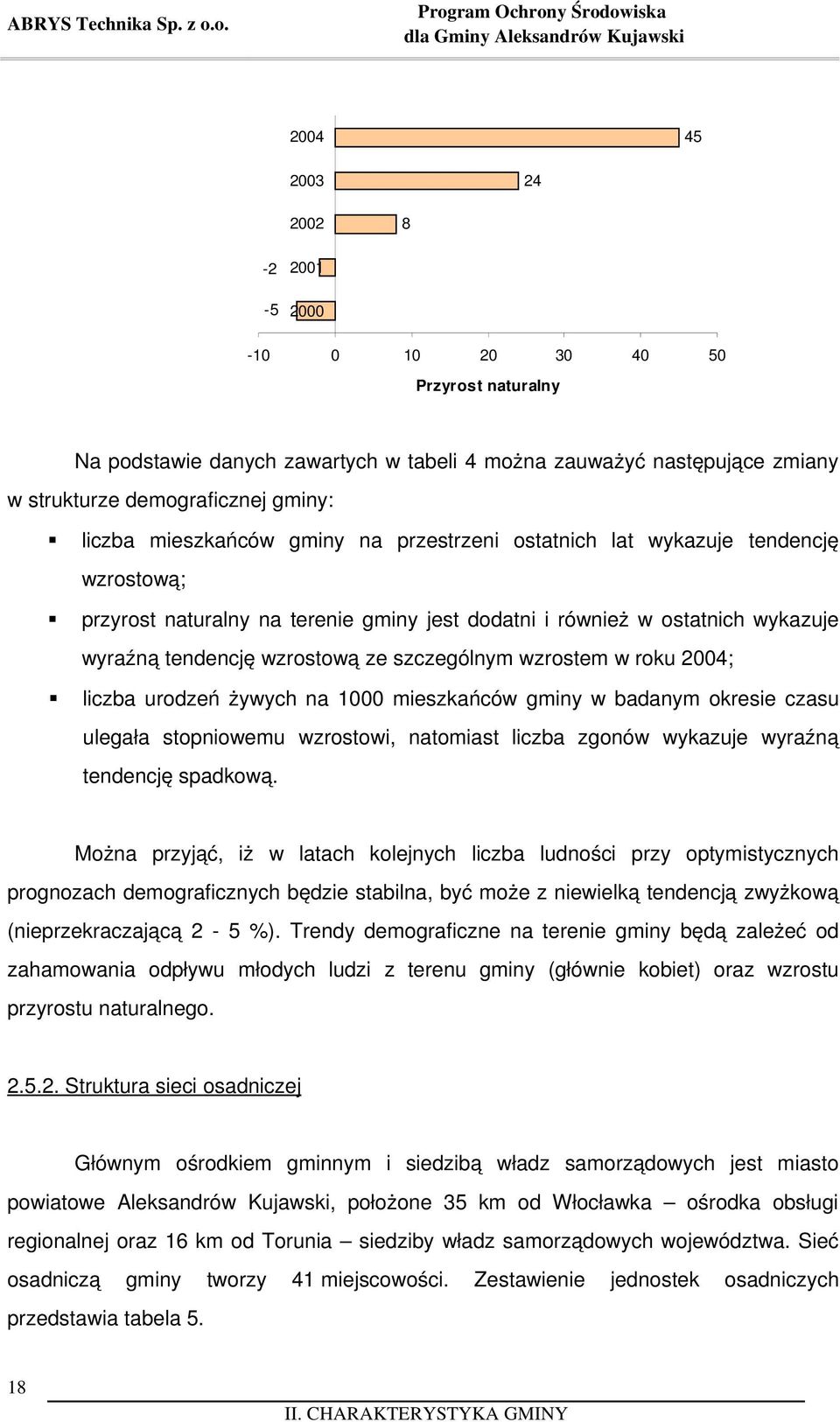 demograficznej gminy: liczba mieszkańców gminy na przestrzeni ostatnich lat wykazuje tendencję wzrostową; przyrost naturalny na terenie gminy jest dodatni i również w ostatnich wykazuje wyraźną