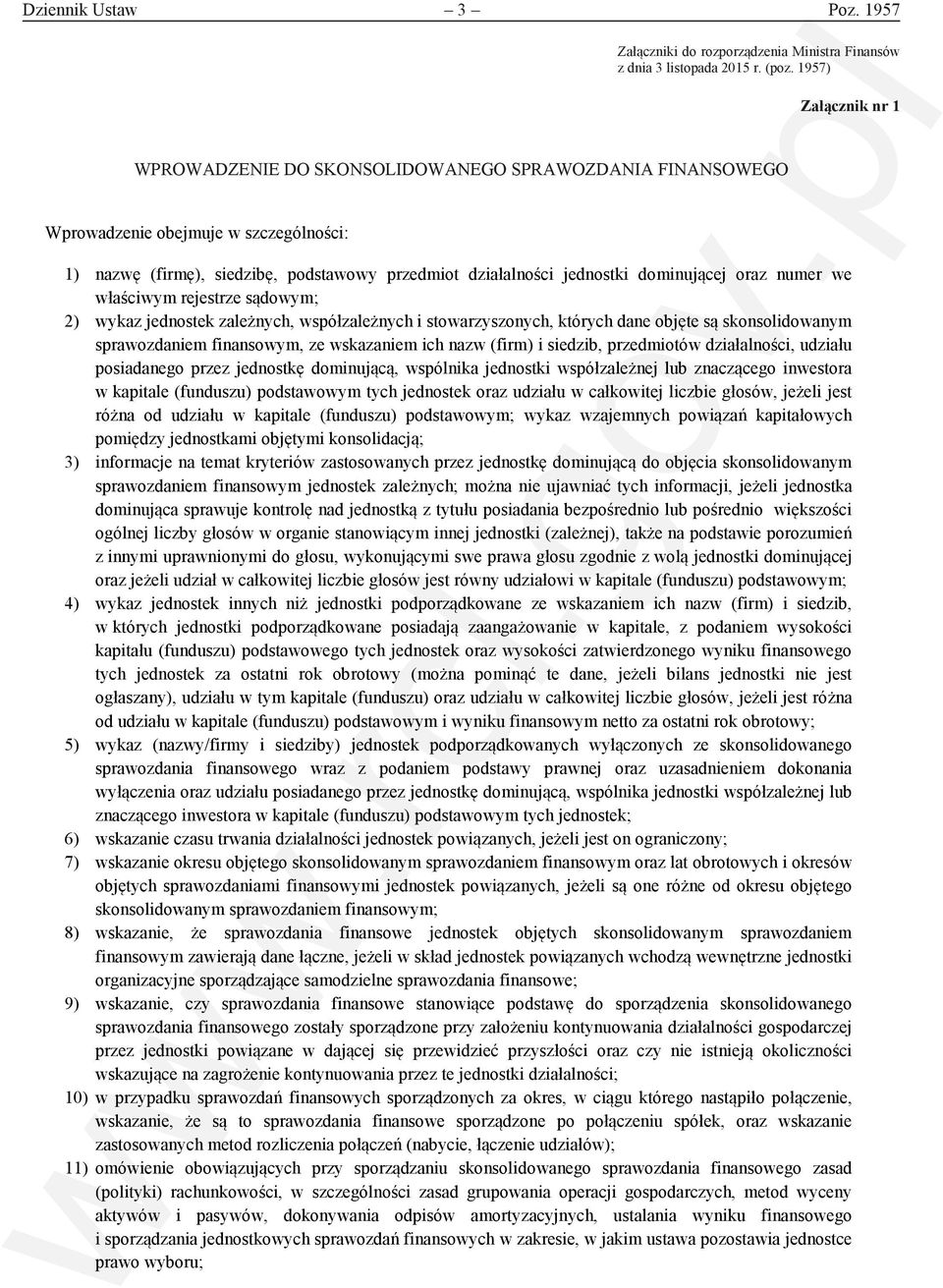 działalności jednostki dominującej oraz numer we właściwym rejestrze sądowym; 2) wykaz jednostek zależnych, współzależnych i stowarzyszonych, których dane objęte są skonsolidowanym sprawozdaniem