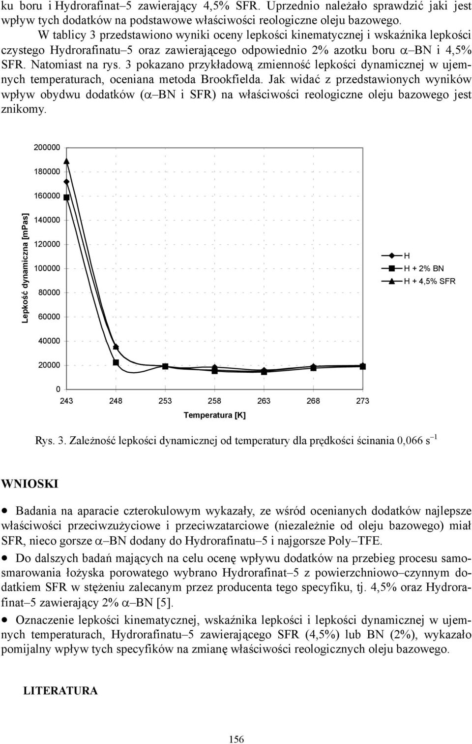 3 pokazano przykładową zmienność lepkości dynamicznej w ujemnych temperaturach, oceniana metoda Brookfielda.